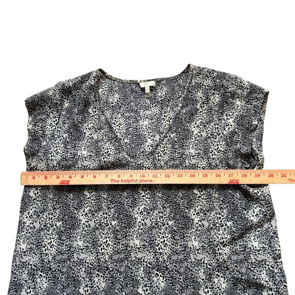 Joie Flowy Womens Silk Leopard Print Blouse Medium - Picture 4 of 6
